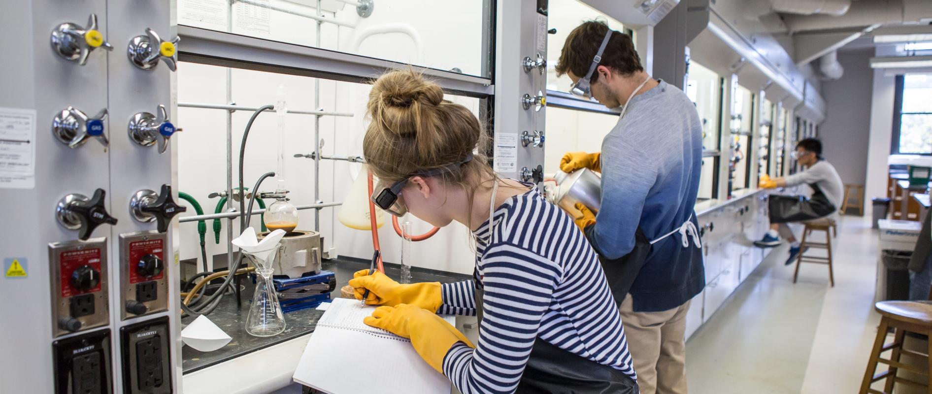 Students working in a lab
